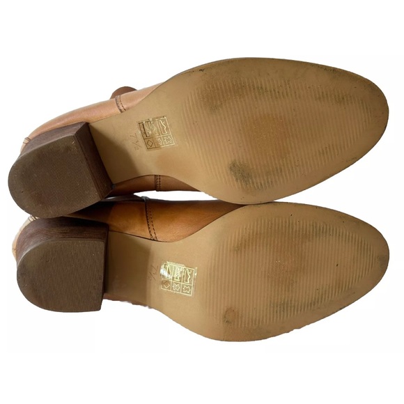 Madewell Womens 7.5 Pull On Chelsea Ankle Bootie Cognac Leather Distress Western - Picture 10 of 12